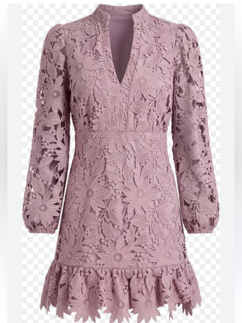 Kensie Dusty Lavender Floral Lace Mini Dress NWT - Picture 7 of 10